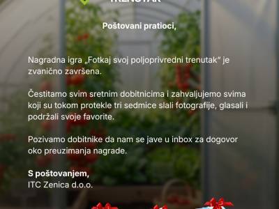 ZAVRŠENA NAGRADNA IGRA 