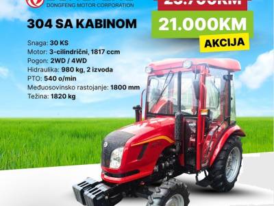 AKCIJA NA DONG FENG TRAKTORE – SNIŽENE CIJENE!